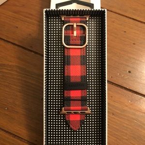 Casetify red and black plaid Apple Watch band
